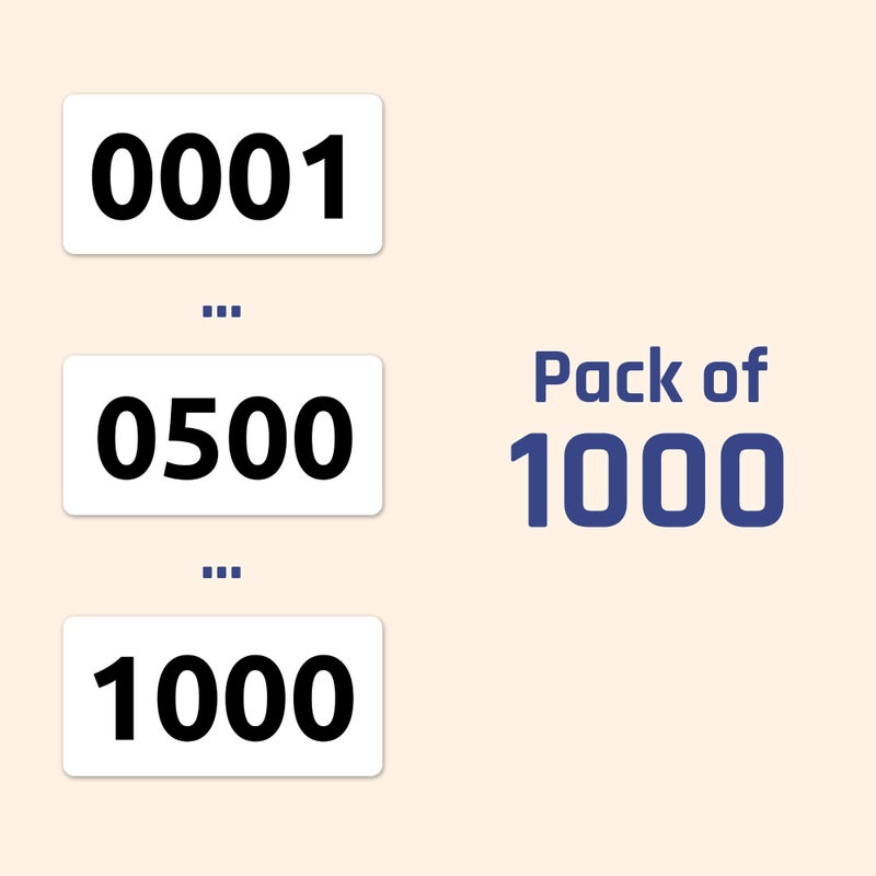 TownStix 1-1000 Consecutive Number Inventory Labels Stickers Sheets, 1.5" x 0.75" - Image 5